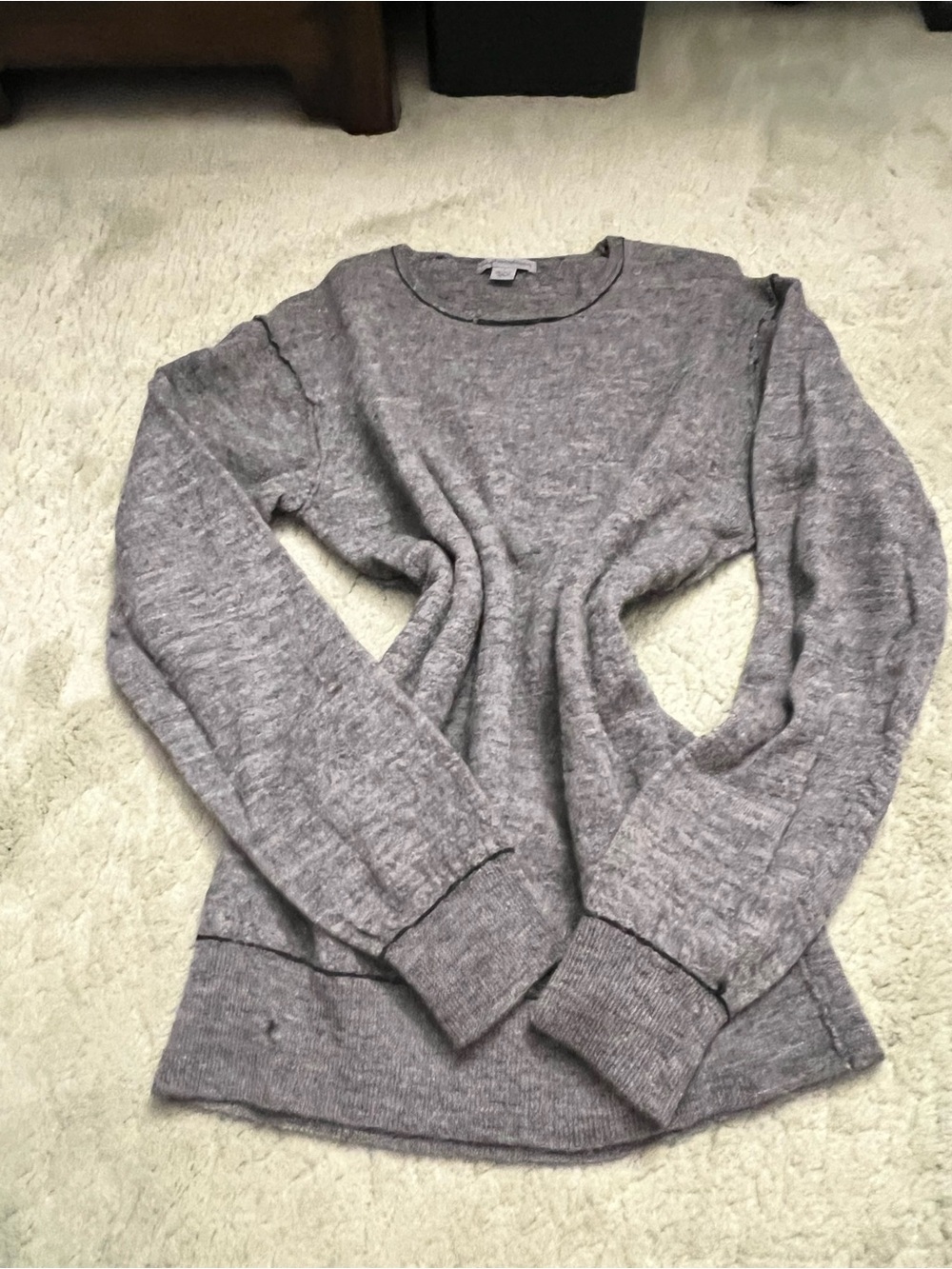Martin Gordon Men's Gray Wool Crewneck Sweater - FLAW